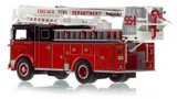 1:50 scale model of Chicago 1967 Mack MB/Pierce/Pitman 50' Snorkel Squad 1 - Original