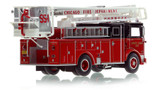 1:50 scale model of Chicago 1967 Mack MB/Pierce/Pitman 50' Snorkel Squad 1 - Original