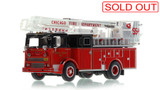 1:50 scale model of Chicago 1967 Mack MB/Pierce/Pitman 50' Snorkel Squad 1 - Original