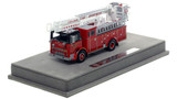 1:50 scale model of Chicago 1967 Mack MB/Pierce/Pitman 50' Snorkel Squad 1 - Late Edition