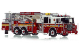 1:50 scale model of FDNY 2017 Seagrave Attacker 75' Tower Ladder 17 - Bronx