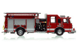 1:50 scale model of 2025 Limited Edition Pierce Dash Engine - Red over Red