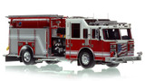 1:50 scale model of 2025 Limited Edition Pierce Dash Engine - White over Red