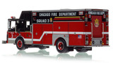 1:50 scale model of Chicago Fire TV Series 1996 HME/Saulsbury Squad 3