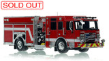 1:50 scale model of 2025 Limited Edition Pierce Enforcer Pumper - Red over Red
