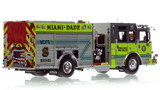 1:50 scale model of  Miami-Dade Fire Rescue 2023 Pierce Enforcer Engine 8 - Aventura