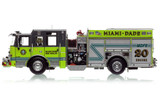 1:50 scale model of Miami-Dade Fire Rescue 2023 Pierce Enforcer Engine 20 - North Miami East 