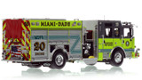 1:50 scale model of Miami-Dade Fire Rescue 2023 Pierce Enforcer Engine 20 - North Miami East 