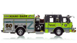 1:50 scale model of Miami-Dade Fire Rescue 2023 Pierce Enforcer Engine 20 - North Miami East 