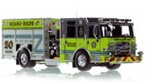 1:50 scale model of Miami-Dade Fire Rescue 2023 Pierce Enforcer Engine 20 - North Miami East 