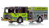 1:50 scale model of Miami-Dade Fire Rescue 2023 Pierce Enforcer Engine 54 - Bunche Park