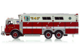 1:50 scale model of FDNY 1988 Mack MC/Saulsbury Rescue 4 - Queens
