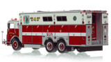 1:50 scale model of FDNY 1988 Mack MC/Saulsbury Rescue 4 - Queens