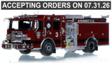 1:50 Scale Model of Syosset Fire Department 2022 Pierce Enforcer Engine 583