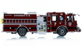 1:50 Scale Model of Syosset Fire Department 2022 Pierce Enforcer Engine 587