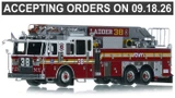 1:50 Scale Model of FDNY 2023 Seagrave Attacker HD 100' Ladder 38 - Bronx