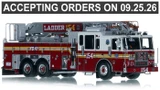 1:50 Scale Model of FDNY 2023 Seagrave Attacker HD 100' Ladder 154 - Queens