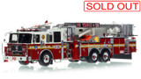 1:50 scale model of FDNY 2013 Seagrave Attacker 95' Tower Ladder 161 - Brooklyn