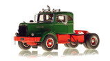 1:50 scale model of a 1954 Autocar DC-100T - Green over Red