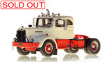 1:50 scale model of a 1954 Autocar DC-100T - White over Red
