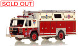 1:50 scale model of FDNY 1982 ALF/Saulsbury Rescue 2 as seen in 1988