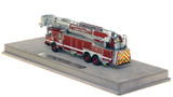 1:50 scale model of Boston Fire Department E-One Tower Ladder 3