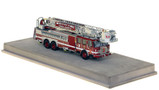 1:50 scale model of Boston Fire Department E-One Tower Ladder 3