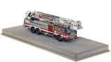 1:50 scale model of Boston Fire Department E-One Tower Ladder 10