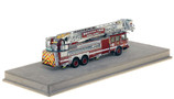 1:50 scale model of Boston Fire Department E-One Tower Ladder 10