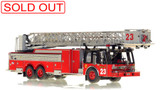 1:50 scale museum grade replica of Chicago Fire Department E-One Hurricane Tower Ladder 23