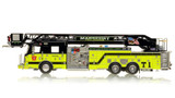1:50 scale model of Massport Truck 1 Rosenbauer 101' Cobra Aerial Platform