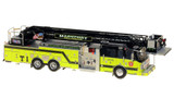 1:50 scale model of Massport Truck 1 Rosenbauer 101' Cobra Aerial Platform
