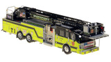 1:50 scale model of Massport Truck 1 Rosenbauer 101' Cobra Aerial Platform
