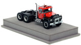 1:50 scale model of Mack® R Tandem Axle Tractor - Red over Black with Black Fenders