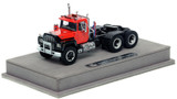 1:50 scale model of Mack® R Tandem Axle Tractor - Red over Black with Black Fenders