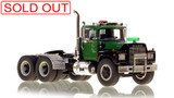 1:50 scale model of Mack® R Tandem Axle Tractor - Green over Black with Black Fenders