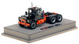 1:50 scale model of Mack® R Tandem Axle Tractor - Black over Orange