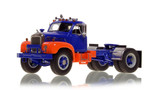 1:50 scale model of Mack® B-61 Single Axle Tractor - Blue and Orange