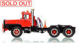 1:50 scale model of Mack DM 800 Tandem Axle Tractor - Red over Black