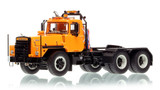 1:50 scale model of Mack DM 800 Tandem Axle Tractor - Orange over Black