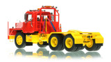 1:50 scale model of Mack DM 800 Tandem Axle Tractor - Red over Yellow