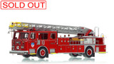 1:50 scale model of FDNY 1984 Seagrave 100' Ladder 10 - Manhattan
