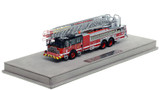 1:50 scale model of Chicago Fire Department 2019 E-One 137' Rear Mount - Aerial Tower 8