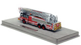 1:50 scale model of Chicago Fire Department 2019 E-One 137' Rear Mount - Aerial Tower 8