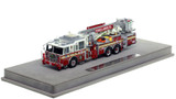 1:50 scale model of FDNY 2010 Seagrave Marauder II 75' Tower Ladder 135 - Queens