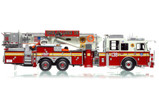 1:50 scale model of FDNY 2010 Seagrave Marauder II 75' Tower Ladder 138 - Queens