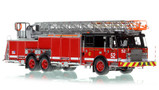 1:50 scale model of Chicago Fire Department 2020 E-One 100' Rear Mount - Truck 52