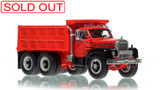 1:50 scale mode of Mack® B61 SX Tandem Axle Dump Truck - Red over Black with Black Fenders