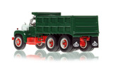 1:50 scale model of Mack® B61 SX Tandem Axle Dump Truck - Green over Red