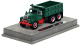1:50 scale model of Mack® B61 SX Tandem Axle Dump Truck - Green over Red